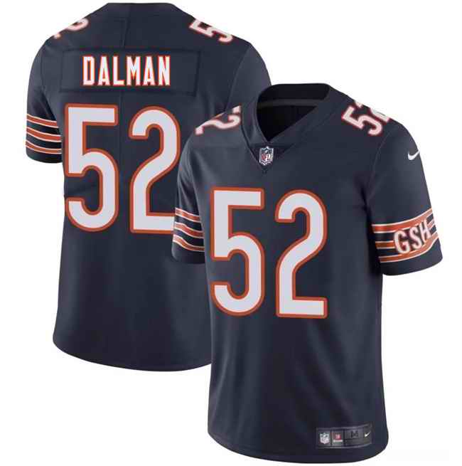 Men's Chicago Bears #52 Drew Dalman Navy 2025 Vapor Stitched Football Jersey